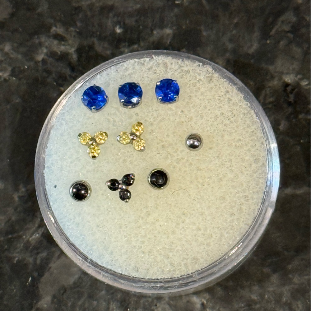 Anatometal Titanium Threadless ends $50 each or $425 for all